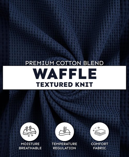 Andrew Scott Men's Traditional Waffle Thermal Top & Bottom Set | Cotton Blend Base Layer Shirt -Long John Underwear