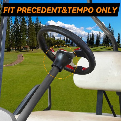 iLSKW Aluminum Steering Wheel Adapter for Club Car Precedent Golf Carts, Black