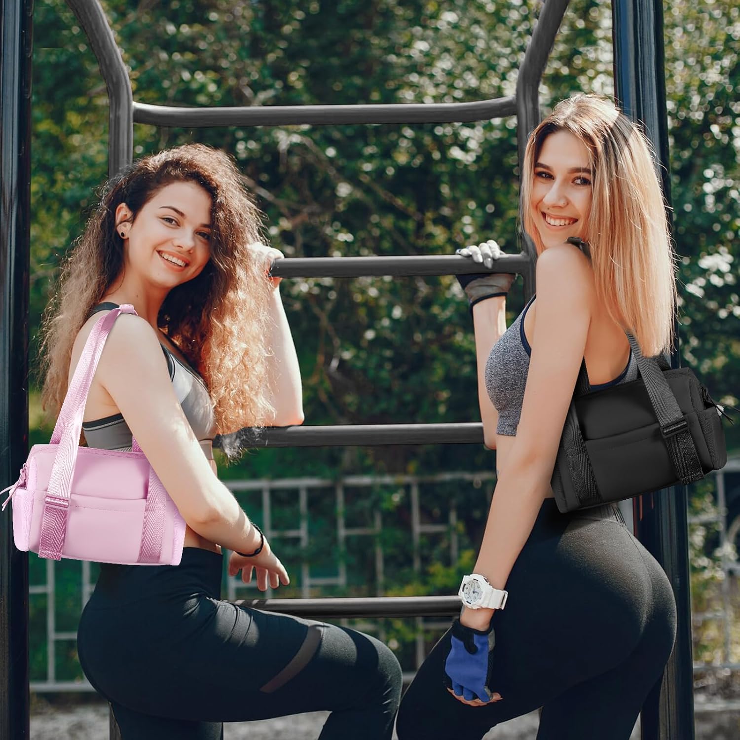Skiennix Mini Gym Bag - Waterproof Small Tote with Wet Compartment for Women & Girls | Cute Travel Duffle