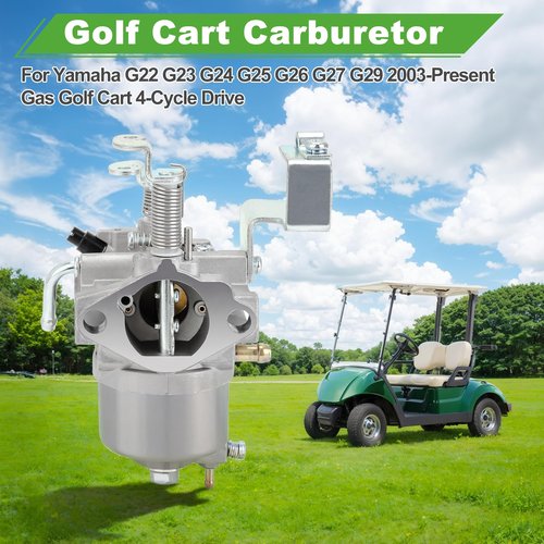 10L0L Golf Cart Carburetor for Yamaha G22 G23 G27 G29 2003-up 4-Cycle Gas Golf Cart JR6-14101-00 JR6-14101-01 520-185 13351 17560 -Premium Rebuild Kit for Yamaha Gas