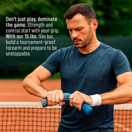 Flex bars for Physical Therapy – Wrist Strengthener & Finger Trainer for Tennis Elbow Relief – 3 Silicone Bars with Bag