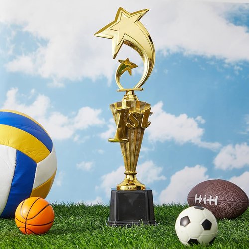 Foilswirl First Place Trophy - Funny Gold Winner Cup for Sports Tournaments | Football & Soccer