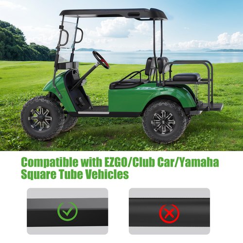 10L0L Universal Golf Cart Grab Handles for Yamaha/EZGO/Club Car Square Tube Vehicles, Safety Golf Roof Grab Bar Handles, Easy Installation, Set of 2-Black
