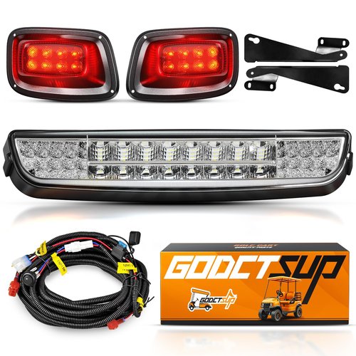 GODCTSUP EZGO Light Bar Kit, Golf Cart LED Light Kit for EZGO TXT 1996-2013 Gas&Electric Carts, with 12V Street Legal EZGO Headlight Taillights and Wiring Harness