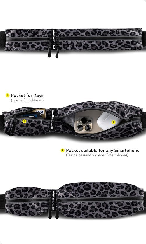 Fitgriff® Running Belt - Secure Jogging Pouch for Phone, Keys & Essentials - Fits All Cell Phones