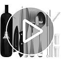 Travel Utensil Set with Case - 10 Pcs Portable Silverware Collection, Gradient Red