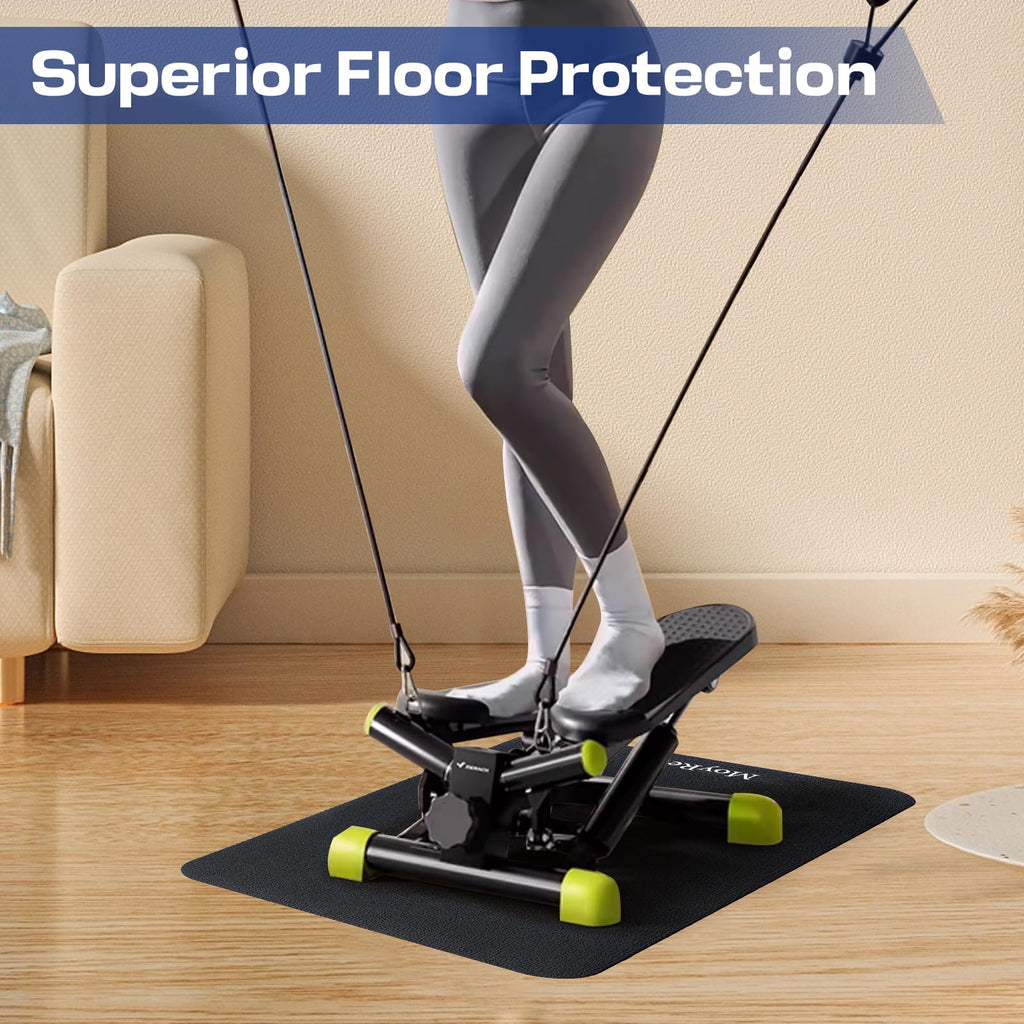 MoyRetty Non-Slip Workout Mat for Under Desk Elliptical(23.62x15.75 inches), Ellipse Leg Exerciser Machine Mat, Suitable for Electric Seated Foot Pedal Exerciser, Stability and Floor Protection