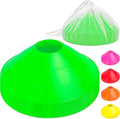 GoSports Premium Agility Training Cones - 20 Pack with Tote in Vibrant Colors: Orange, Green, Pink, Yellow, Red