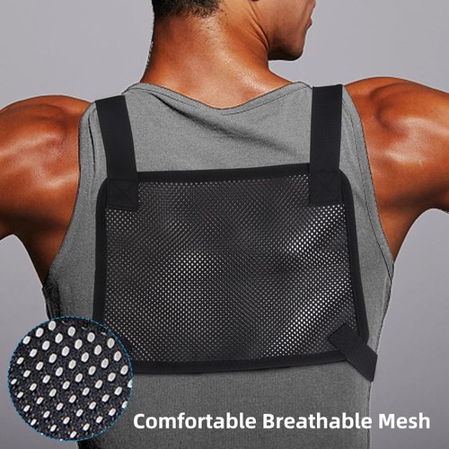 KINGSLONG Running Chest Pack - Water-Resistant Vest with Built-In Phone Holder for Workouts