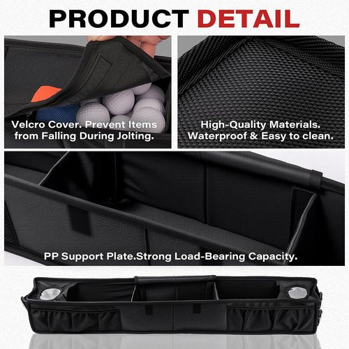 KyuerWK Golf Cart Storage Basket, No-Drilling Golf Cart Front Basket with Cooling Compartment & Adjustable Anti-Slip Buckle Strap, Fits Club Car, EZGO, Drive, Kandi Electric and ICON