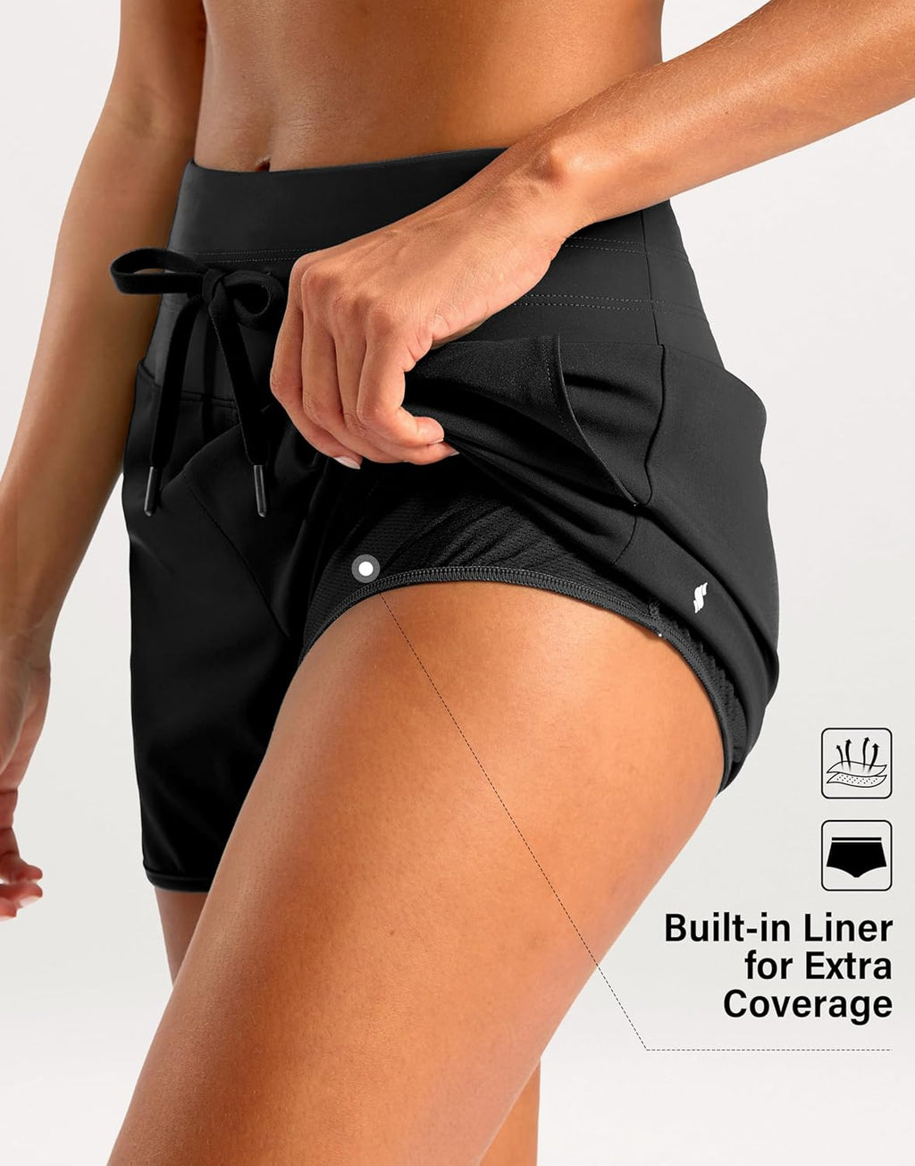 Soothfeel Women's Athletic Running Shorts - Quick Dry Gym Workout Shorts with Zipper Pocket | 3" Liner
