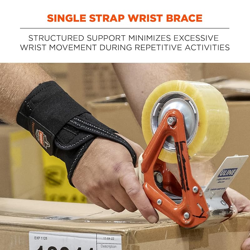 ProFlex 4000 Single Strap Wrist Support — Black, Medium, Right Hand (Variation: Black+M-Right)