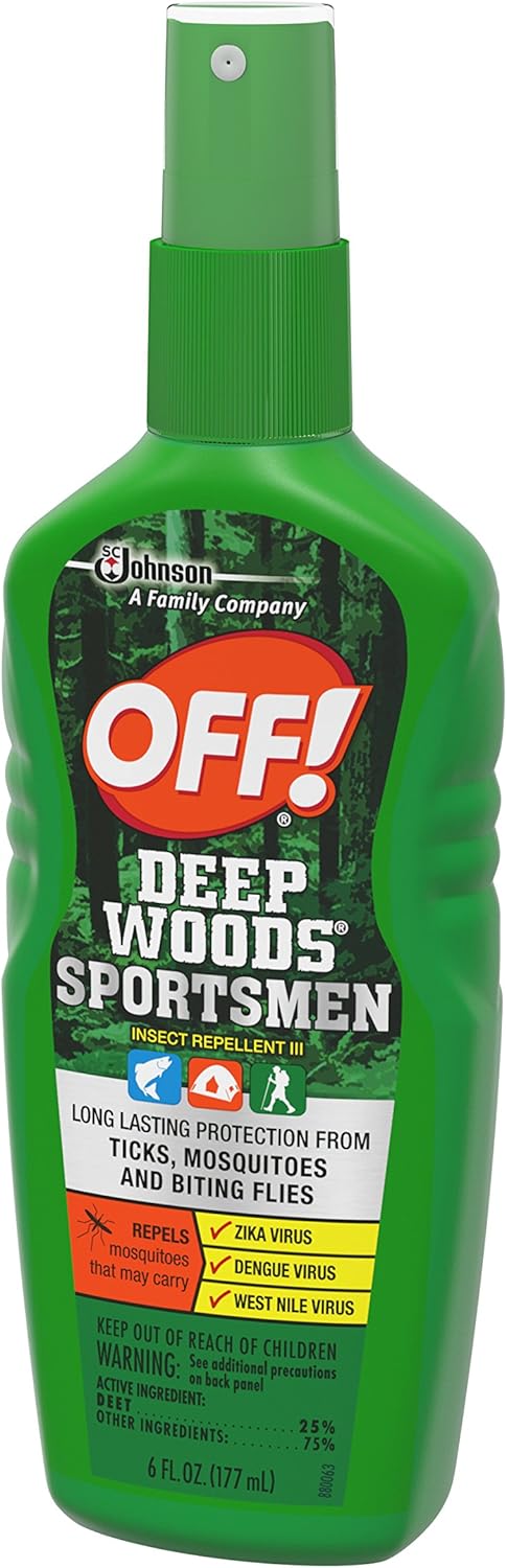 OFF! Deep Woods Insect Repellent Spray - Long-Lasting Mosquito Protection, 6 oz