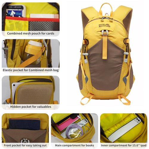Small Hiking Backpack, 20L Lightweight Travel Backpacks For Men Women, Water Resistant Outdoor Day Pack, Ultralight Camping Daypack Backpacks, Durable Hiking Backpack Fit For Camping.(With Rain-cover)