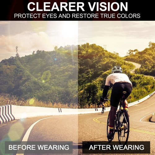 ROIBEAO Upgrade Cycling Glasses for Men Women, UV Protection Sports Sunglasses for Baseball Running Softball Driving Fishing Glof, Cycling Sunglasses Youth Adults for Mountain Bike Outdoor Sport