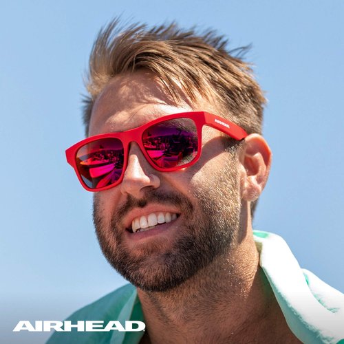 AIRHEAD Classic Round Sunglasses, Black, Adult