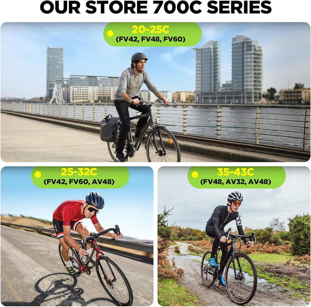 700C Bike Tube by [Brand Name] - Durable Butyl Inner Tube with 2 Tire Levers | Fits 700x20C-25C