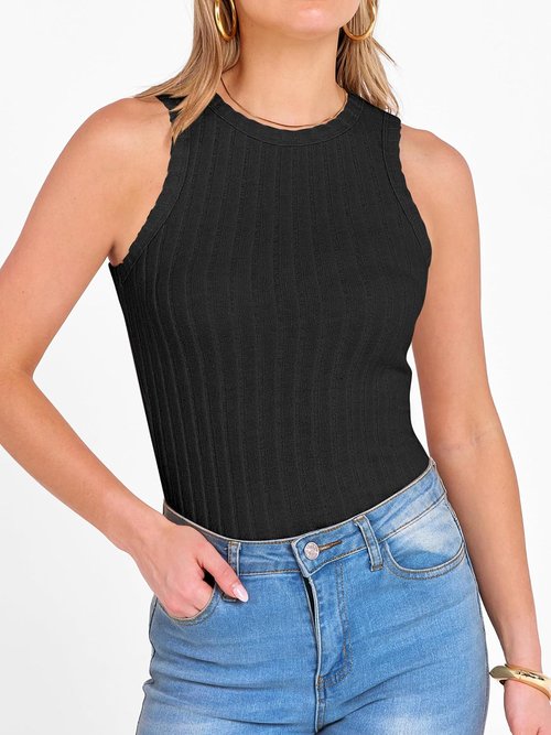 ANRABESS High Neck Tank Tops - Women's Sleeveless Summer Shirts | Soft Slim Fit Racerback Design