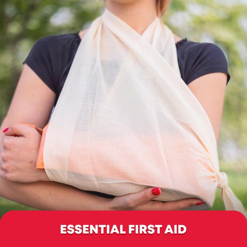 Ever Ready First Aid Triangular Bandage, 40" x 40" x 56", 12 Count- 100% Cotton