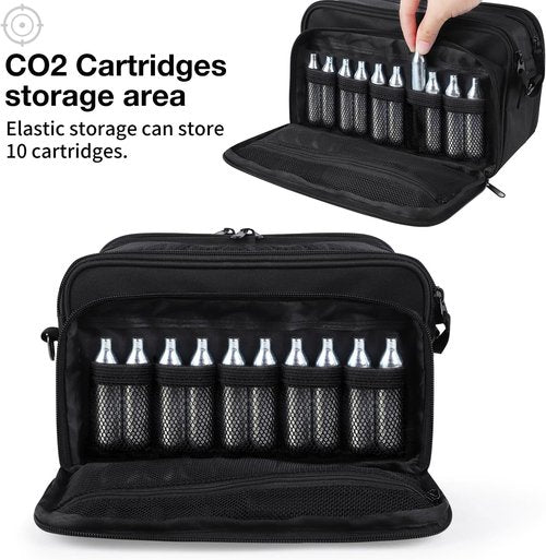 Crosman CO2 Cartridges Storage Case - Protective Air Gun Bag for 4.5mm Coated BBs | Ideal for Indoor & Outdoor Use
