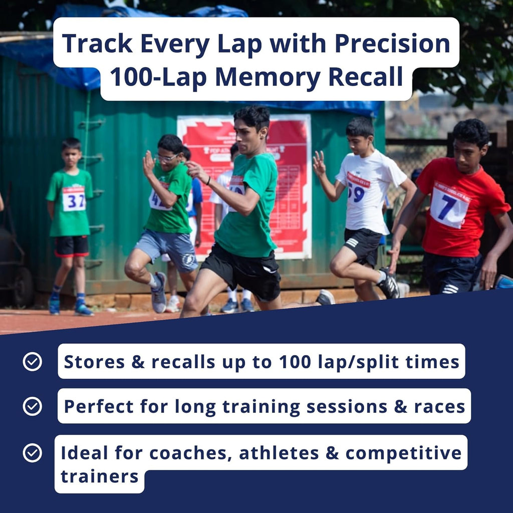 Ultrak 100 Lap Memory Timer - Accurate Timing for Runners | Bright Yellow Design