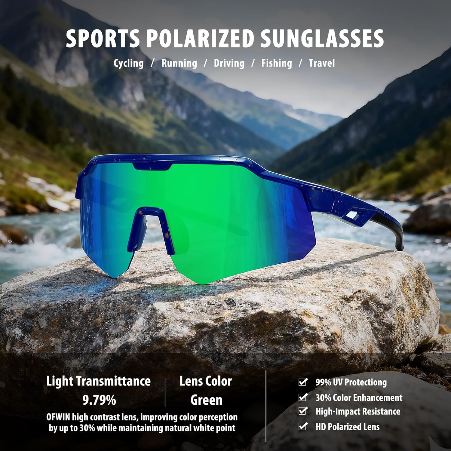 Polarized Youth Sports Sunglasses - Perfect for Boys & Girls Aged 5-15 | Ideal for Baseball, Softball, Cycling & Running