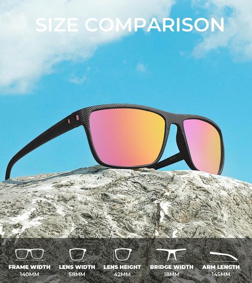 KALIYADI Polarized Sunglasses - Lightweight UV Protection for Men | Ideal for Driving, Fishing, Golf
