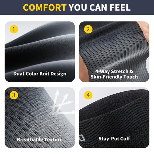 CAMBIVO Gradient Calf Compression Sleeves, 20-30 mmHg Medical Footless Compression Socks for Shin Splints, Leg Fatigue, Travel, Running, Standing & Daily Wear – Stylish Leg Support for Men & Women