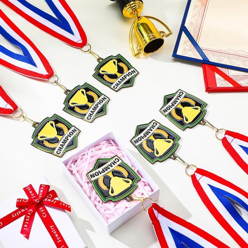 Bulk Sports Medals - 10/20/30/40 Pcs Award Medals with Neck Ribbons | 2.4 Inch Winner Trophy Gift