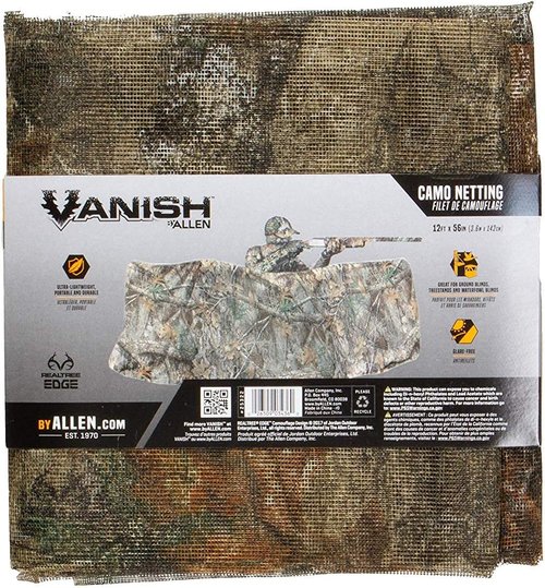 Allen Company Camo Netting for Hunting Blinds - Realtree Edge & Mossy Oak Country | 12ft x 56in