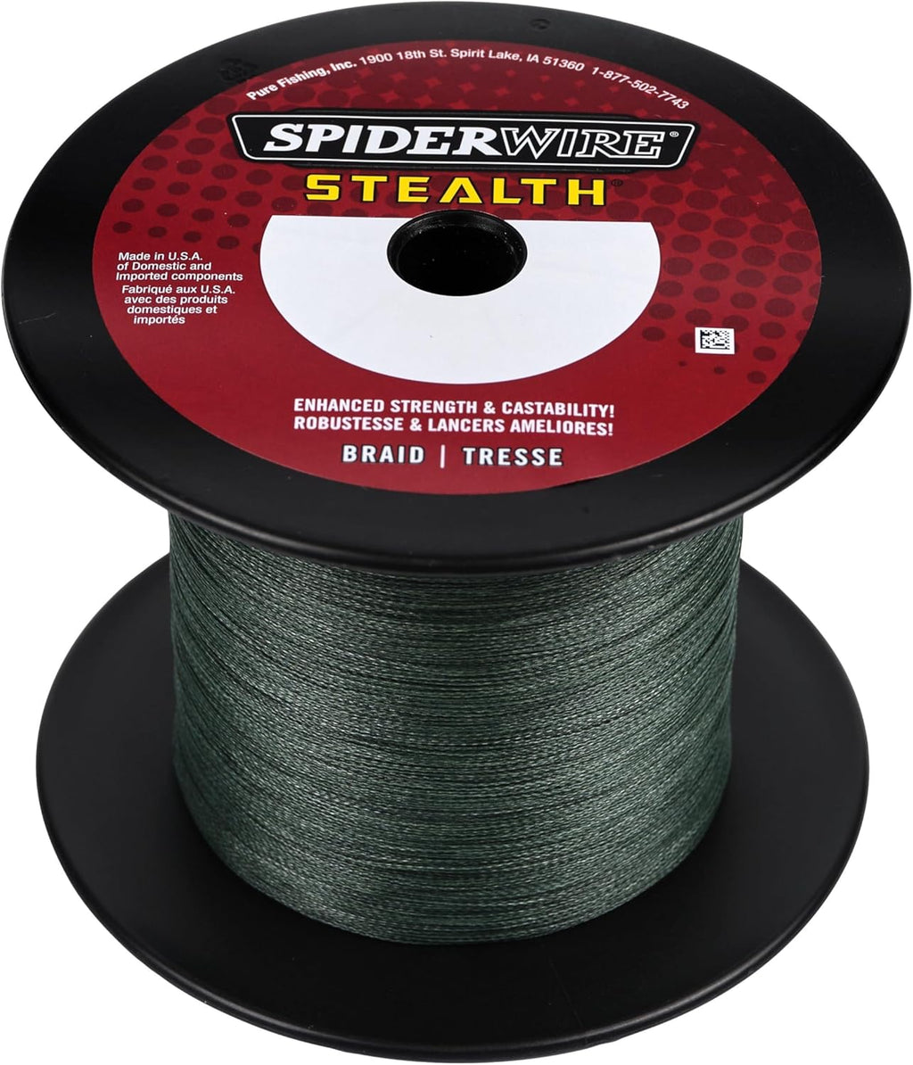 SpiderWire Stealth Braid Fishing Line - Durable, Low-Visibility Design | 300 Yards, Green