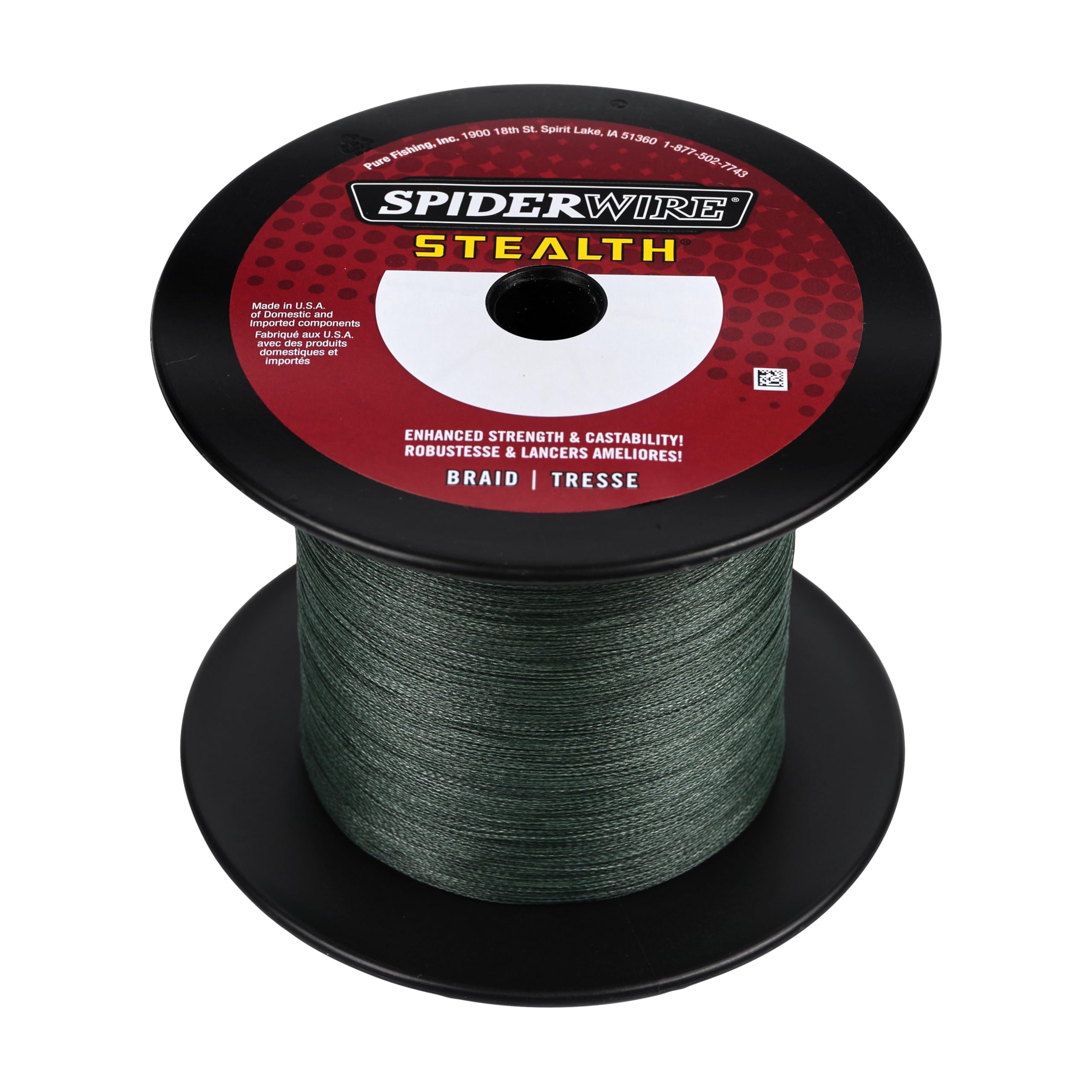SpiderWire Stealth® Superline, Blue Camo, 40lb | 18.1kg, 3000yd | 2743m Braided Fishing Line, Suitable for Saltwater and Freshwater Environments