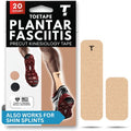 Plantar Fasciitis Tape, 20 Applications - Precut Kinesiology Tape Strips for Foot Soreness Relief - Also Great for Shin Splints - Includes 20 2x10" Strips & 40 2x5" Strips (Nude, 20 Count)