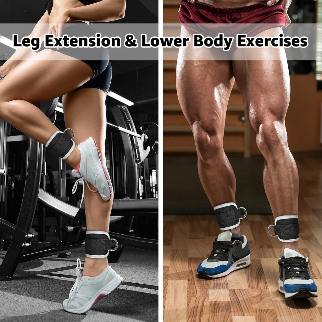 Skiennix Fitness Ankle Straps - Adjustable Neoprene Leg Straps for Glute Kickbacks & Lower Body Workouts