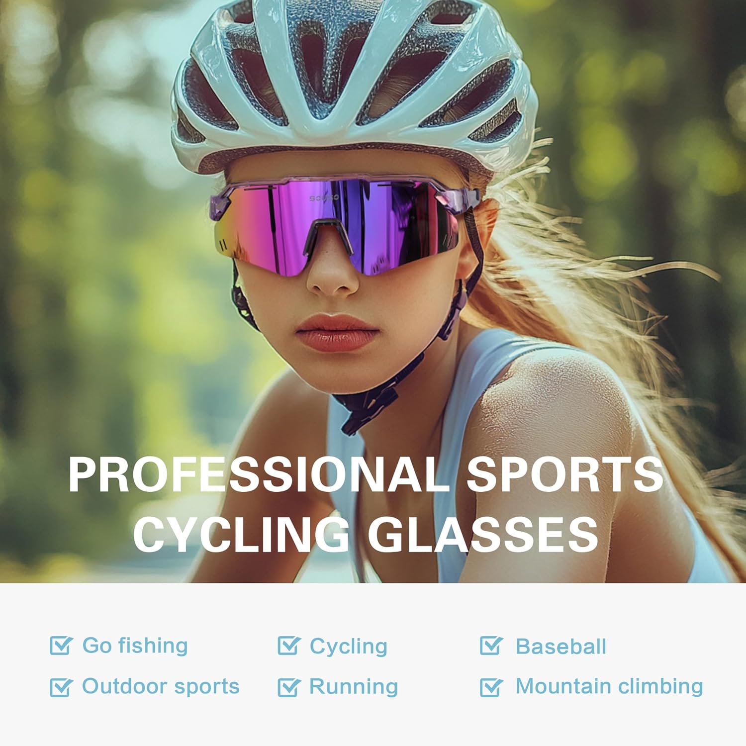 Suoso Kids Polarized Sunglasses - Lightweight Baseball & Cycling Glasses for Ages 6-12