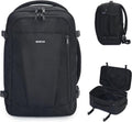 ECOHUB Travel Backpack - Airline Approved Personal Item Bag | Water Resistant, 13 Pockets, Black