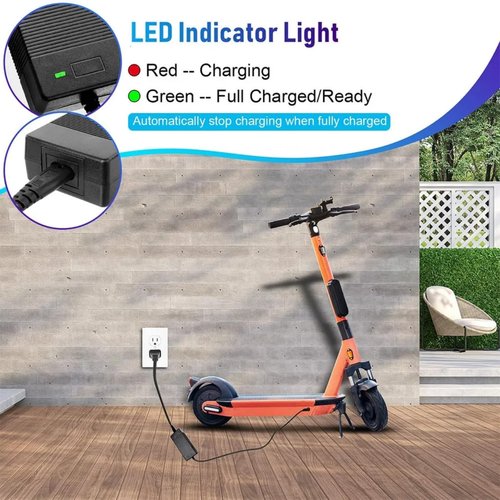 [Verified Fit] 25.2V 1A Charger for Ninebot by Segway Zing Scoote-r 5.5mm Plug, for Zing E8 E10 E12/ C8 C9 C10 C20(NOT for A6), Macwhee-l E9/ E9 Pro etc. 25.2 Volt 1000mA 21.6V Battery Power Charger