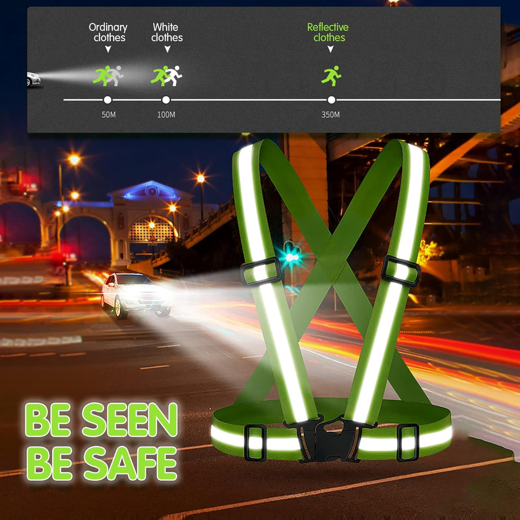 Reflective Safety Vest | 2-Pack High Visibility Vests with Adjustable Straps for Outdoor Activities