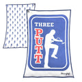 Three Putt Funny Golf Towel for Golf Bag | Golf Towels for Men, Golf Accessories for Men | Microfiber Fabric, Designs On Front & Back, Clip Included (16x24in)