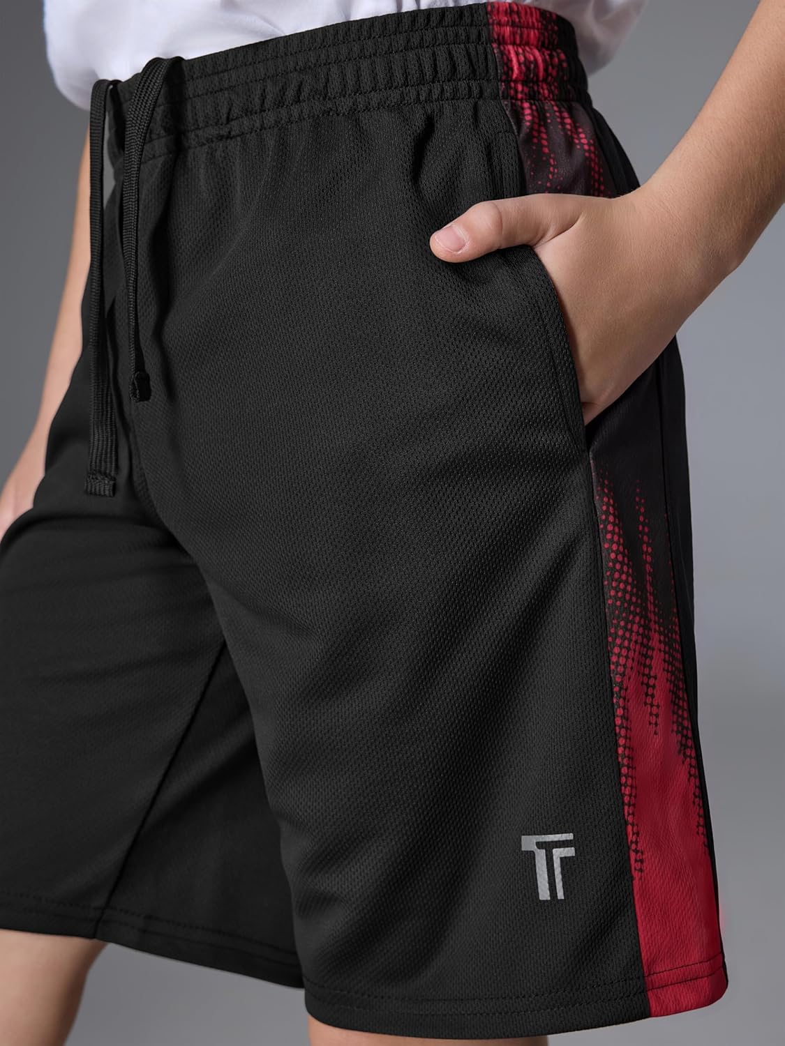 Skiennix Boys Athletic Shorts - Quick-Dry Mesh Basketball Shorts with Pockets | 5-Pack, Teen Sizes