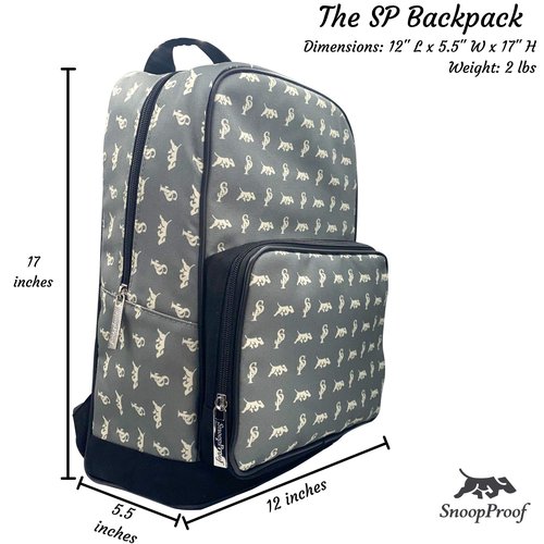 The SP BackPack in Grey Smell Proof BackPack
