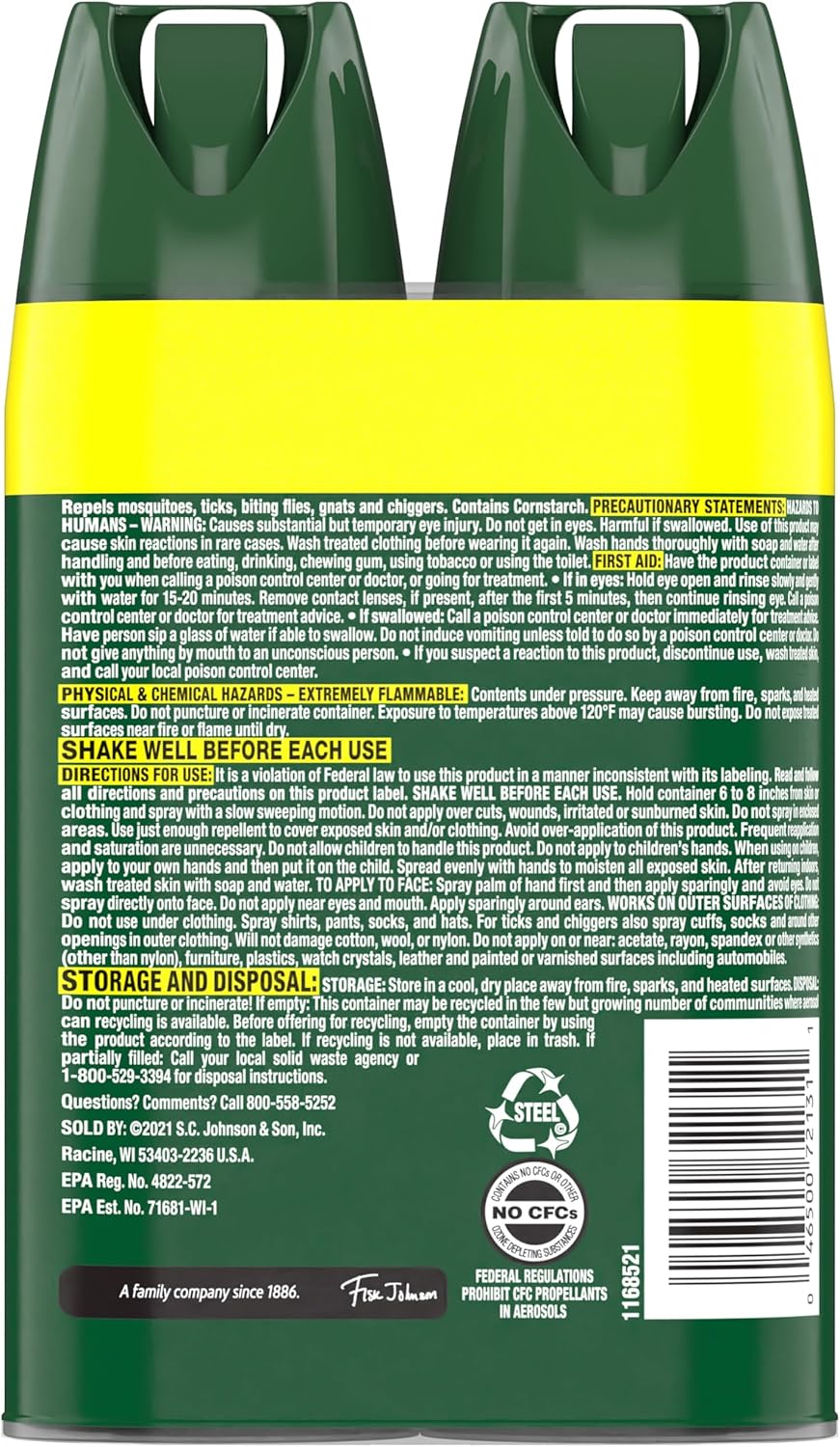 OFF! Deep Woods Insect Repellent - Long-Lasting, Non-Greasy Bug Spray | 4 Oz, 2 Count