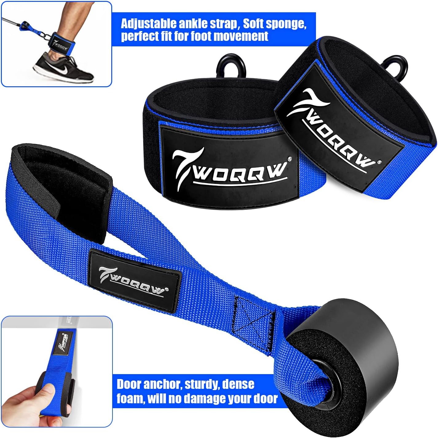 WOQQW Heavy Resistance Bands - 350lbs/450lbs Exercise Bands with Handles for Muscle Strength Training | Home Gym Equipment