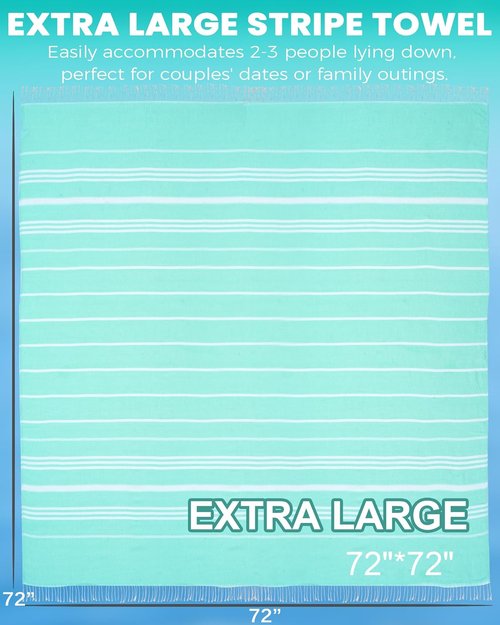 Giant Huge Thin Boho Throw Blanket Turkish Beach Blanket Towel Jumbo Extra Large XL XXL Big Oversized Outdoor Picnic Accessories Airplane Travel Essentials Camping Gears Must Haves Yard Yoga Mat Aqua