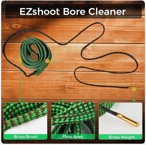 EZshoot Bore Cleaner - Reusable Gun Cleaning Tool for .223, 5.56mm, .22, 9mm, .380, 12 GA & More