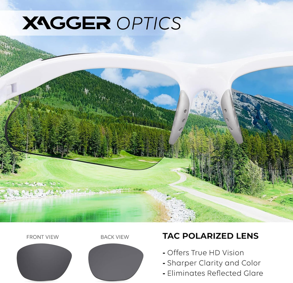 Xagger Kids Polarized Sports Sunglasses - Lightweight TR90 Frame for Boys & Girls | Baseball & Softball
