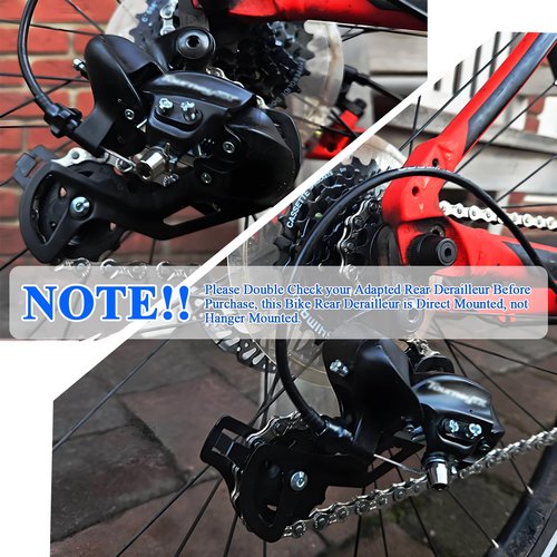 RD-TX800 8 Speed Rear Derailleur, Direct Mount for Hybrid, Commuter, Mountain, Road & Snowmobile Trail Bikes, Universal Replacement with High Compatibility
