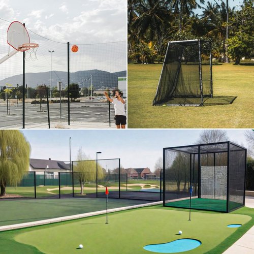 Golf Practice Net, 10 x 10 Ft Golf Hitting Nets Heavy Duty Nylon Golf Netting for Garage Backyard