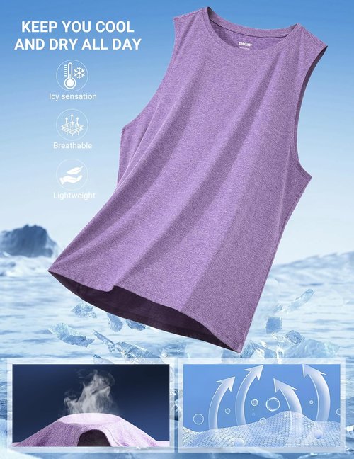 COOFANDY Men's Dry Fit Workout Tank Top - Sleeveless Athletic Shirt with UPF 50+ Protection | Summer Gym Essential