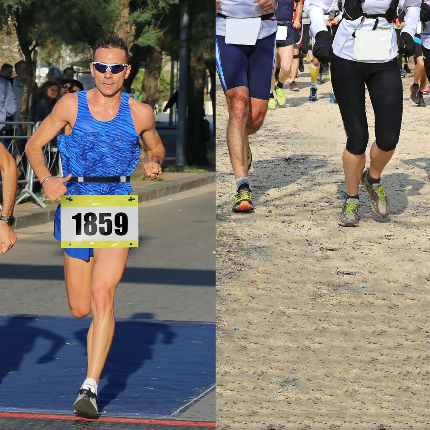 Skiennix Race Number Belt - Adjustable, Lightweight Design for Runners | Comfortable Fit